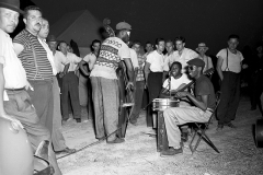 Musicians volunteered their time to entertain members of Local 5 on the picket line, 1950. Courtesy of The Hamilton Spectator Collection, Local History & Archives Department, Hamilton Public Library.