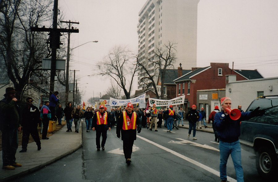 Days of Action in Hamilton, 1996. Courtesy of CUPE Local 5167.