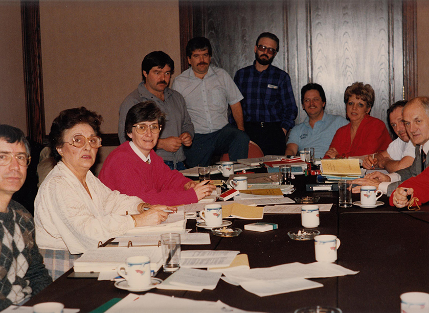 Negotiations with both Locals at the table, 1999. Courtesy of Ed Thomas.