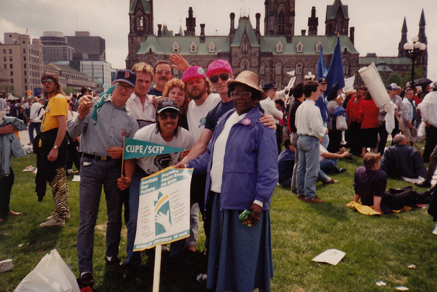 Rally at the CUPE National Health and Safety Conference in Ottawa, ca. 1992. Courtesy of Ed Thomas.
