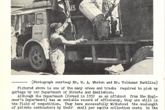 Sanitation workers load one of the city’s open-top garbage trucks, July 1964. Courtesy of The Outsider, July 1964, William Ready Division of Archives and Research Collections, McMaster University.