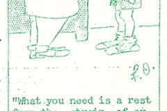 The Outsider regularly featured jokes that poked fun at city managers, August 1966. Courtesy of The Outsider, August 1966, William Ready Division of Archives and Research Collections, McMaster University.