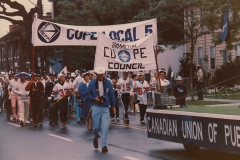Labour Day parade, 1984. Courtesy of CUPE Local 5167.