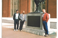 Local 5 members at the CUPE National Convention in Vancouver, October 1989. Left to right: James Keenarn, Ed Thomas, and Peter Wickett. Courtesy of Peter Wickett.