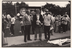 Labour Day parade. Mayor William Powell is in the middle and Local 5’s Bob Rose to his right, 1980. Courtesy of Ed Thomas.