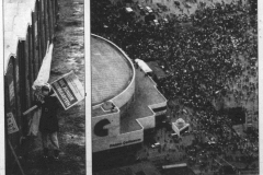 Days of Action demonstrators start to arrive at Copps Coliseum, February 26, 1996. Courtesy of The Hamilton Spectator Collection, Local History & Archives Department, Hamilton Public Library.