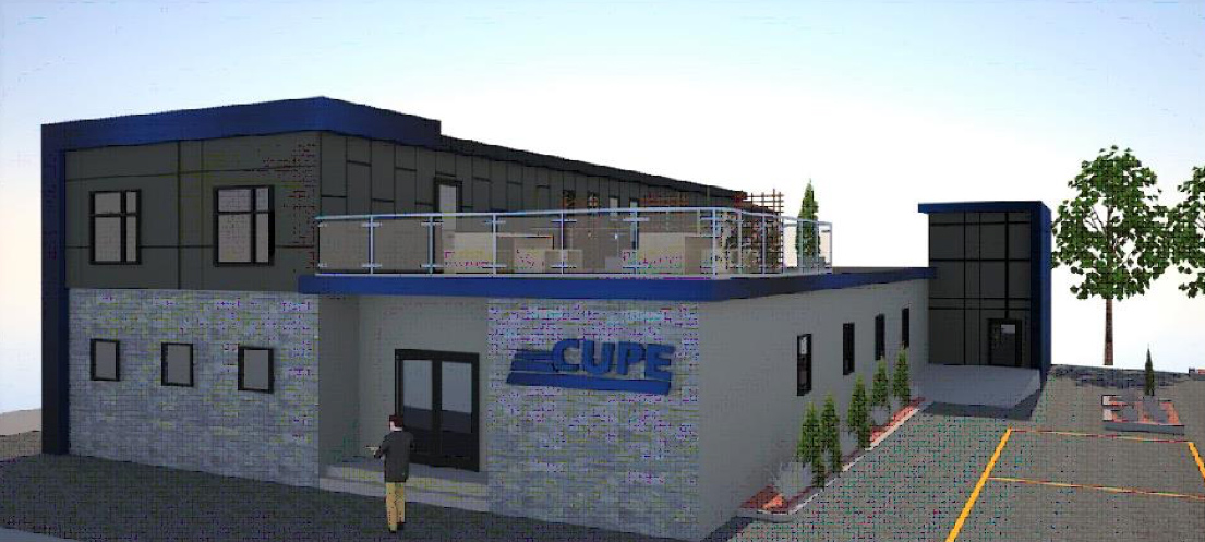 A rendering of CUPE Local 5167’s new 2018 offices. Courtesy of CUPE Local 5167